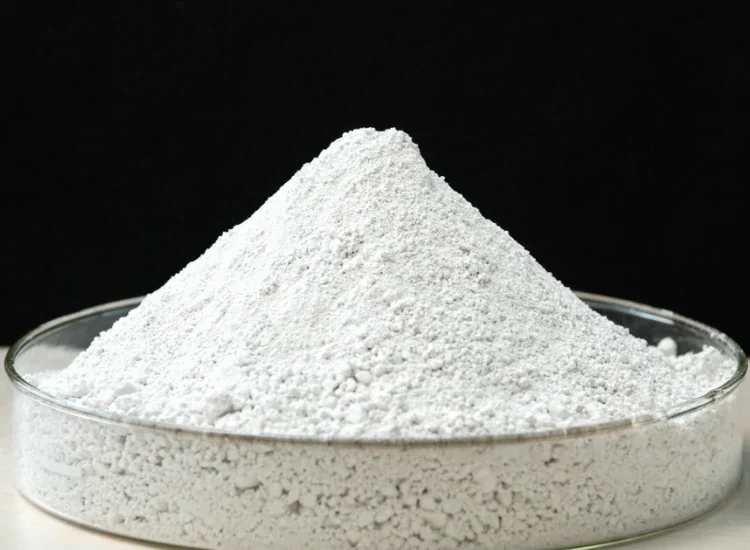 Zirconium silicate powder, the white opacifier used in ceramic tile and sanitaryware glazes